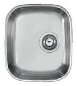 Krom Evye Undermount 008 Tek Hazneli Evye 0,80 mm 34x40 cm Parlak (Polisajlı)