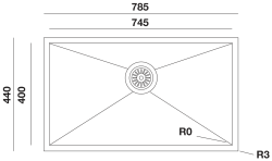 Krom Evye Crux H3104074R00 Tek Hazneli Evye 78,5x44 cm Parlak (Polisajlı) uygulama örneği