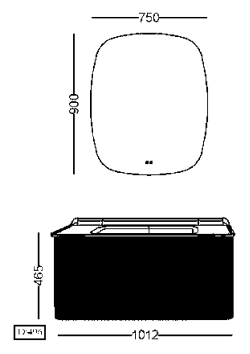 Lineart Loop Masif 1000 Lavabolu Modül + Loop Buğu Önleyici Led Ayna Modül 100 cm Ceviz uygulama örneği