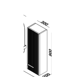Lineart Dolce Üst Dolap 30x90x20 cm Jade uygulama örneği