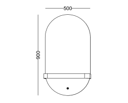 Lineart Vista Led Ayna 90x50 cm uygulama örneği