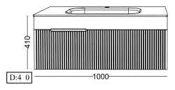 Lineart Plano 1010 Lavabo Modül + Bella Led Ayna Modül 100 cm Lacivert uygulama örneği