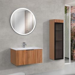 Lineart Vista 800 Lavabolu Modül + Dolce Ø80 Led Ayna Modül 80 cm Kayın
