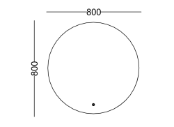 Lineart Timber Ø80 Led Ayna Ø80 cm uygulama örneği