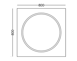 Lineart Bella Led Ayna 80x80 cm uygulama örneği