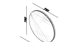 Lineart Timber Ø75 Led Ayna Ø75 cm uygulama örneği