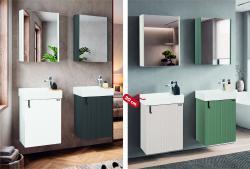 Lineart Bold 650 Lavabo Modül + Bold-Geo-Verti Ayna Dolap Modül 65 cm Beyaz uygulama örneği