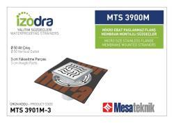 Mesa Teknik Izodra Paslanmaz Flanş Membran Montajlı Süzgeç Sistemi (MTS 3900M–4300M) — Mikro (10x10 cm), Alt Çıkış Ø50 mm, 3 cm