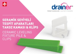 Mesa Teknik Seramik Seviye Tespit Aparatı (Klips ve Takoz Kaması) — Klips 1,00 mm