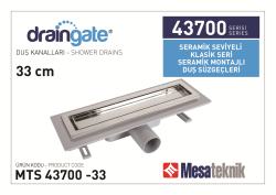 Mesa Teknik MTS 43700 Seramik Etekli Seramik Montajlı Duş Kanalı — 33 cm
