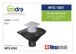 Mesa Teknik Izodra Bitüm Membran Uyumlu Dik İnişli İkiz Gider Sistemi — Mikro 10x10 cm, Ø70 mm