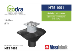 Mesa Teknik Izodra Bitüm Membran Uyumlu Dik İnişli İkiz Gider Sistemi — 10x10 cm, Ø70 mm