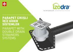 Mesa Teknik Izodra Bitüm Membran Uyumlu Parapet Çıkışlı İkiz Gider Sistemi — 10x10 cm, Ø100 mm