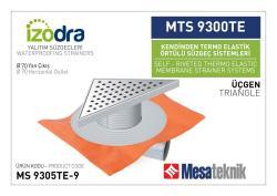 Mesa Teknik Izodra Kendinden Perçinli Örtülü Süzgeç Sistemi (MTS 8900TE–9300TE) — 20 cm Üçgen, Yan Çıkış Ø70 mm, 9 cm