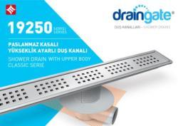 Mesa Teknik MTS 19250 Paslanmaz Kasalı Yükseklik Ayarlı Duş Kanalı — 50 cm