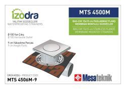 Mesa Teknik Izodra Basçık Paslanmaz Flanş Membran Montajlı Süzgeç Sistemi (MTS 4400M / 4500M) — 15x15 cm, Yan Çıkış Ø100 mm