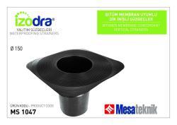 Mesa Teknik Izodra Bitüm Membran Uyumlu Dik İnişli Süzgeç — Alt Çıkış Ø150 mm