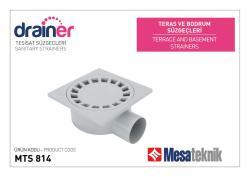 Mesa Teknik Teras ve Bodrum Süzgeci (MTS 804-826) — 15x15 cm, Yan Çıkış Ø50 mm