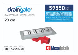 Mesa Teknik MTS 59550 S Sifon Uyumlu Seramik Seviyeli Duş Kanalı — 20 cm