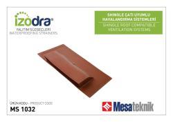 Mesa Teknik Izodra Shingle Havalandırma Bacası — Kapaksız, Kırmızı