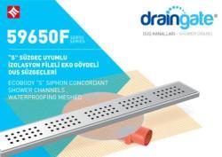 Mesa Teknik MTS 59650F S Sifon Uyumlu İzolasyon Fileli Klasik Seri Duş Kanalı — 40 cm