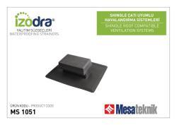 Mesa Teknik Izodra Shingle Havalandırma Bacası — Kapaklı, Siyah