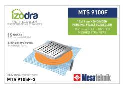 Mesa Teknik Izodra Kendinden Perçinli Fileli Süzgeç Sistemi (MTS 8900F–9300F) — 15x15 cm, Yan Çıkış Ø70 mm, 3 cm