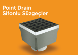 Mesa Teknik Drainland Point Drain Sifonlu Süzgeç — 20x50 cm, 12 cm, Paslanmaz