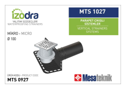 Mesa Teknik Izodra Bitüm Membran Uyumlu Parapet Çıkışlı İkiz Gider Sistemi — Mikro 10x10 cm, Ø100 mm