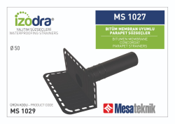 Mesa Teknik Izodra Bitüm Membran Uyumlu Yuvarlak Parapet Süzgeci — Ø50 mm