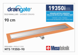 Mesa Teknik MTS 19350i Çerçeveli İzolasyon Örtülü 360° Dönerli Duş Kanalı — 90 cm