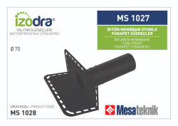 Mesa Teknik Izodra Bitüm Membran Uyumlu Yuvarlak Parapet Süzgeci — Ø70 mm