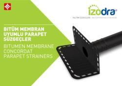 Mesa Teknik Izodra Bitüm Membran Uyumlu Yuvarlak Parapet Süzgeci — Ø50 mm