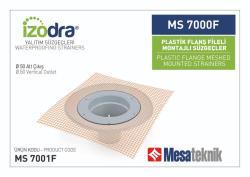 Mesa Teknik MS 7000F Fileli Plastik Flanş Montajlı Süzgeç Gövdesi — Alt Çıkış Ø50 mm