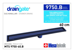 Mesa Teknik MTS 9750 Seramik Montajlı 360° Dönerli Duş Kanalı — 60 cm, Mat Siyah