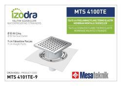 Mesa Teknik Izodra Termo Elastik Örtü Paslanmaz Flanş Montajlı Süzgeç Sistemi (MTS 3900TE–4300TE) — 15x15 cm, Alt Çıkış Ø50 mm, 9 cm