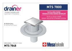 Mesa Teknik Drainer Dolu Kapaklı Yükseklik Ayarlı Süzgeç (MTS 7800 / 7900) — 10x10 cm, Alt Çıkış Ø100 mm