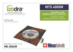 Mesa Teknik MS 4000M Membran Montajlı İzolasyon Uyumlu Süzgeç Gövdesi — Yan Çıkış Ø50 mm
