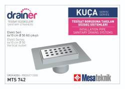 Mesa Teknik MTS 708 Kuça Serisi Paslanmaz Izgaralı Süzgeç — Etekli, 6x10 cm