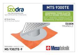 Mesa Teknik Izodra Kendinden Perçinli Örtülü Süzgeç Sistemi (MTS 8900TE–9300TE) — 20 cm Üçgen, Alt Çıkış Ø70 mm, 9 cm