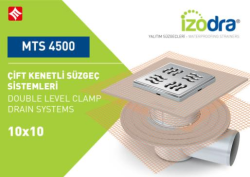 Mesa Teknik Izodra Çift Kenetli Süzgeç Sistemi (MTS 4500 / 4600) — 15x15 cm, Yan Çıkış Ø50 mm