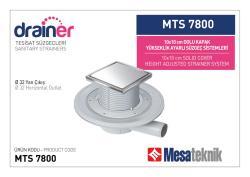 Mesa Teknik Drainer Dolu Kapaklı Yükseklik Ayarlı Süzgeç (MTS 7800 / 7900) — 10x10 cm, Yan Çıkış Ø32 mm