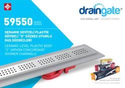 Mesa Teknik MTS 59550 S Sifon Uyumlu Seramik Seviyeli Duş Kanalı — 33 cm