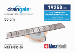 Mesa Teknik MTS 19250 Paslanmaz Kasalı Yükseklik Ayarlı Duş Kanalı — 50 cm