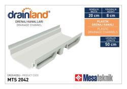 Mesa Teknik Drainland Plastik Drenaj Kanalı — 20x8x50 cm, Standart, Standart