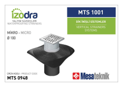 Mesa Teknik Izodra Bitüm Membran Uyumlu Dik İnişli İkiz Gider Sistemi — Mikro 10x10 cm, Ø100 mm