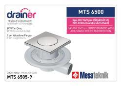 Mesa Teknik Drainer Basçık Yükseklik ve Yön Ayarlı Tesisat Süzgeci (MTS 6400 / 6500) — 15x15 cm, Yan Çıkış Ø70 mm