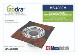 Mesa Teknik MS 4000M Membran Montajlı İzolasyon Uyumlu Süzgeç Gövdesi — Alt Çıkış Ø100 mm