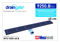 Mesa Teknik MTS 9250 Paslanmaz Gövdeli 360° Dönerli Duş Kanalı — 60 cm, Mat Siyah