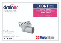 Mesa Teknik Ecort Serisi Tesisat Süzgeci — Klasik, 6x10 cm, Yan Çıkış Ø50 mm